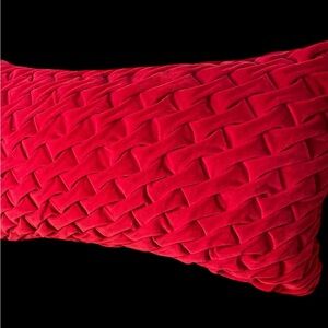 Gorgeous rich red accent pillow! NWT! 
Velvety feel